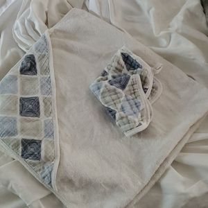 Aden & Anais hooded towel & wash cloth